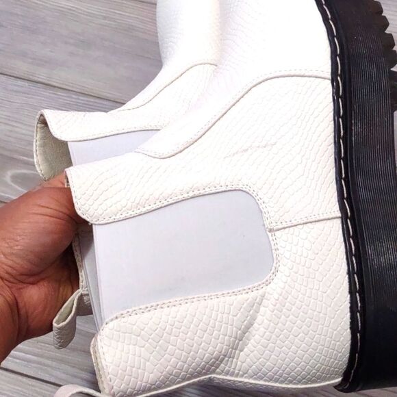 (80-4071) Katliu Women's Platform Ankle Boots Chelsea Sz 10 - Picture 7 of 12